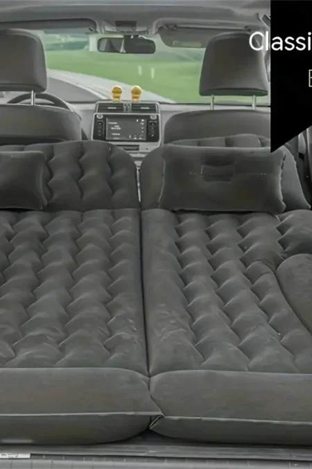 Xmund Foldable Air Mattress Camping Bed Car Air Mattress Vehicle Inflatable Thickened Travel Bed Sleeping Pad Camping Ac
