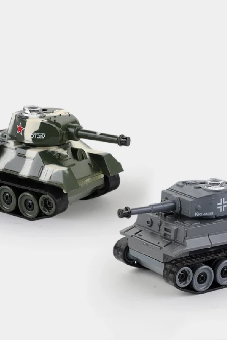 Happy Cow 777-215 2.4G Mini RC Car Army Battle Infrared Tank with LED Light RTR Remote Control Vehicles Models Toys