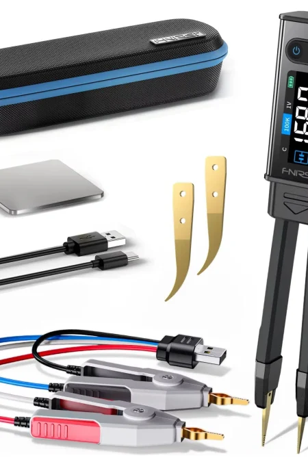 FNIRSI LCR-ST2 2-in-1 Digital Tweezer Bridge LCR ESR Meter SMD Test Kelvin Clip Electronic Component Multifunctional Tes