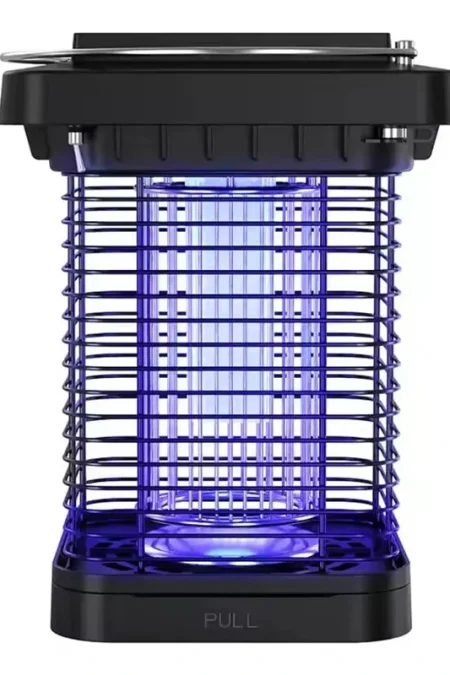 Solar Powered Bug Zapper EM02 Portable Outdoor Mosquito Killer Lamp High Voltage Electric Insect Repellent Stainless Ste