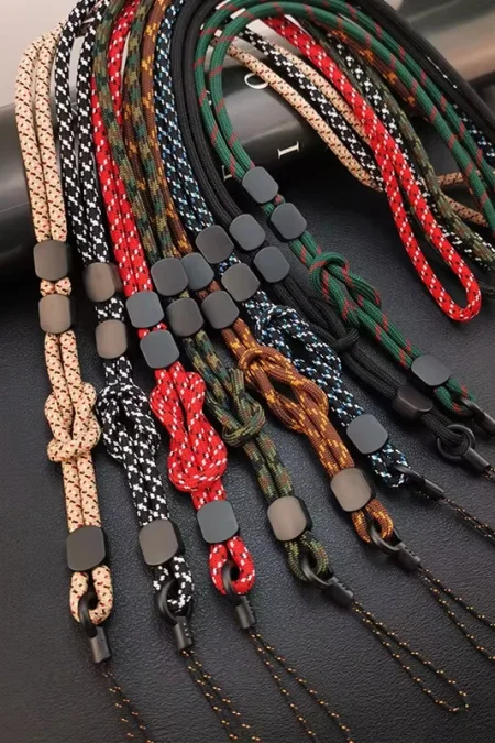 Mobile Phone Lanyard Hand-braided Strap Cord Neck Hanging Phone Chain Key Strap for Mobile Smartphone