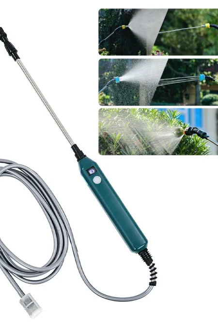 2400mAh Pressure Electric Sprayer with Battery Level Indicator Garden Spray Irrigation Tool USB Rechargeablewith 3 Nozzl