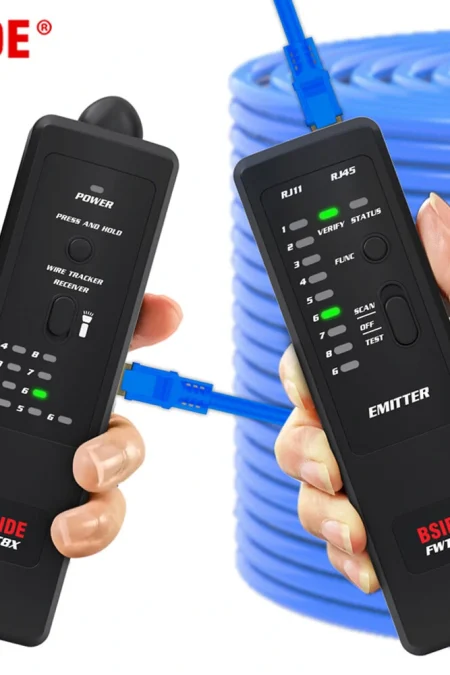 BSIDE FWT8X Network Cable Tracker Detecteur RJ11/45 Lan Ethernet Phone Wire Tester Finder Telecom Tool electrified Work