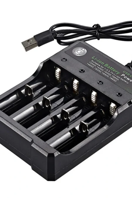 USB Intelligent Universal Rechargeable Battery Charger 18650 Flashlight Charger 4 Slots Fast Charge for 3.7V Li-ion TR I