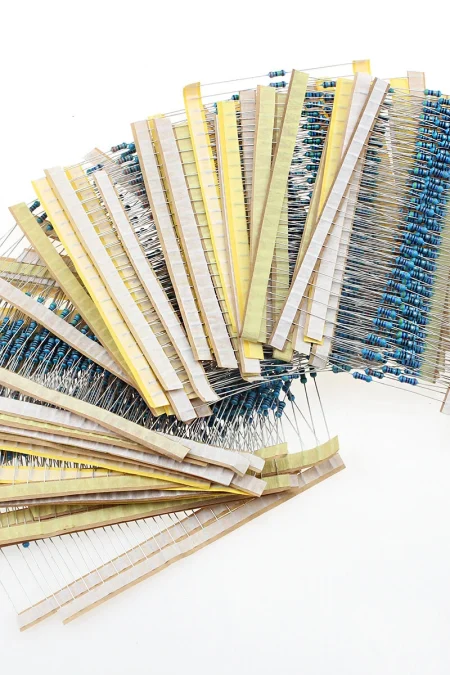 1000Pcs Metal Film Resistors Assorted Kit 0.25W 1/4W 50 Kinds Resistance Values 0.1Ω to 10MΩ ±1% High Precision Electron