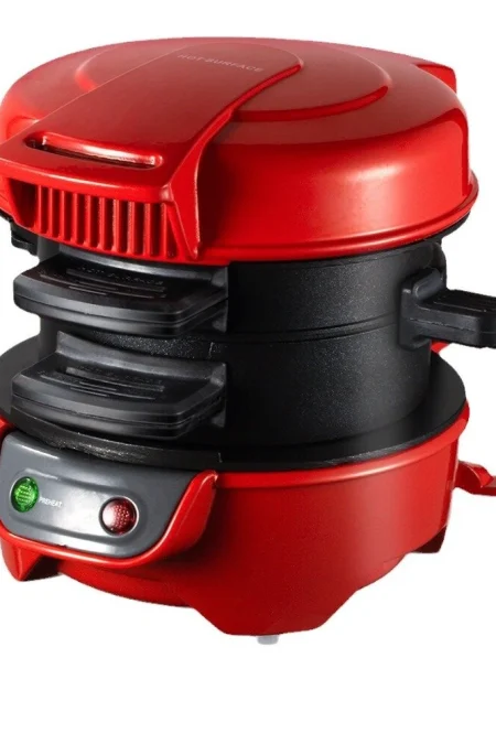 Comfook 600W Electric Hamburger Maker Multi-Layer Design Anti-Scald Easy Cooking Sandwich Burger Maker with Rotating Coo