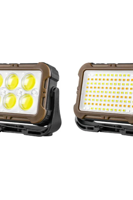 Portable Rechargeable Solar Charging Camping Light 360° Lighting Car Repair With Magnet Flashlight COB Car Maintenance H