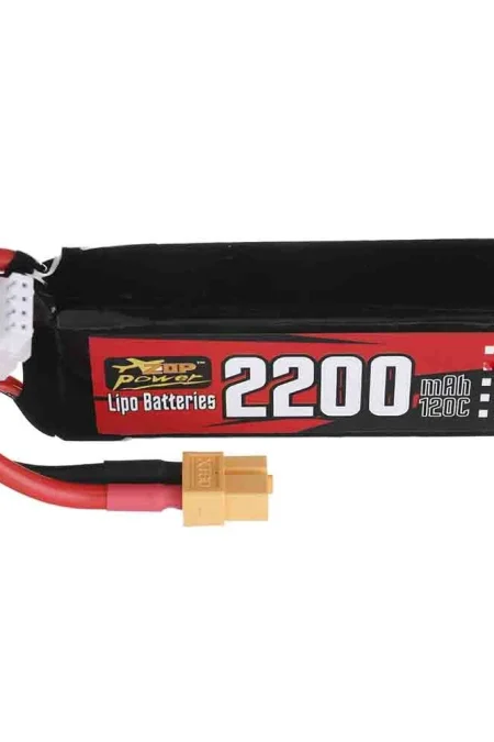 ZOP Power 11.1V 2200mAh 120C 3S LiPo Battery XT60 Plug with Adaper for RC Drone