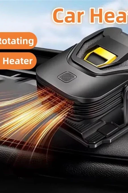2-in-1 12V 200W Car Heater Defroster 360° Rotating Portable Windshield Heater Fast Frost/Fog Removal for All Vehicles