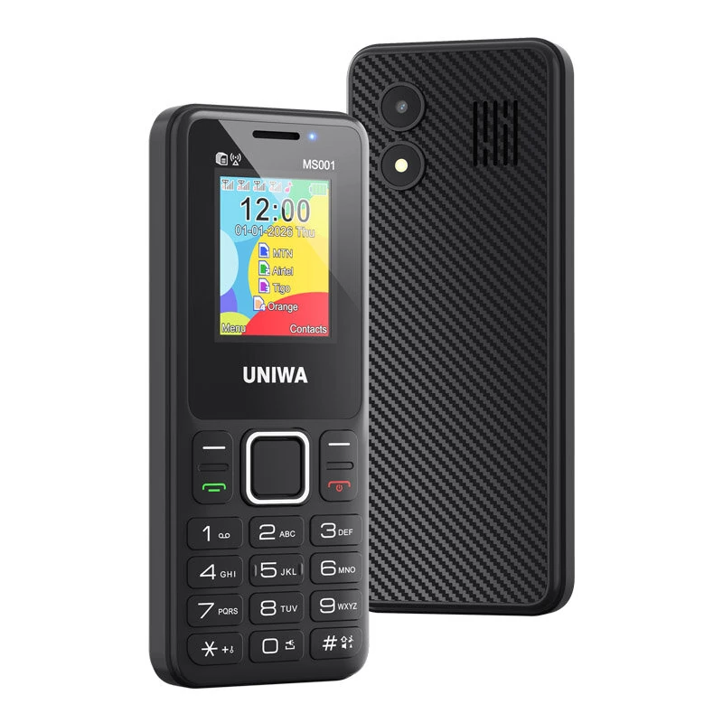 UNIWA MS001 Mini 2G GSM 1.77-inch 4 SIM 4 Standby 1800mAh FM Big Button Real-time Information Reminder Type-C Mobile Pho