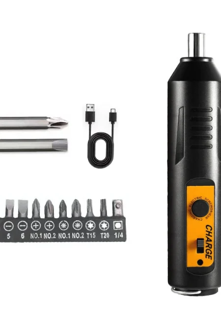 Multifunctional Electric Screwdriver USB Charging 3.6V Lithium Battery High Torque Magnetic Bit Portable Compact Design
