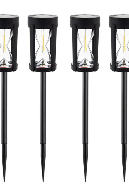 4Pack LED Solar Lawn Light 2300K Warm Light Outdoor Waterproof Garden Night Light Courtyard Decoration Landscape Pathway