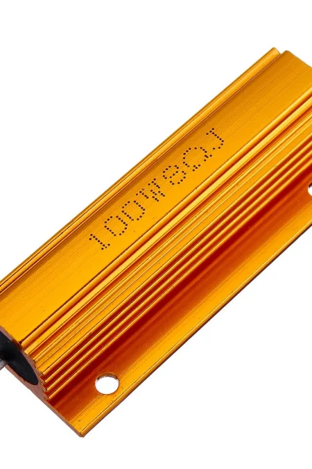 10pcs RX24 100W 8R 8RJ Metal Aluminum Case High Power Resistor Golden Metal Shell Case Heatsink Resistance Resistor