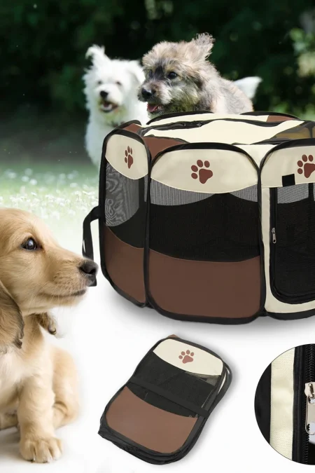 OxGord 45cm Pet Dog Cat Playpen Tent Portable Exercise Fence Kennel Cage Crate