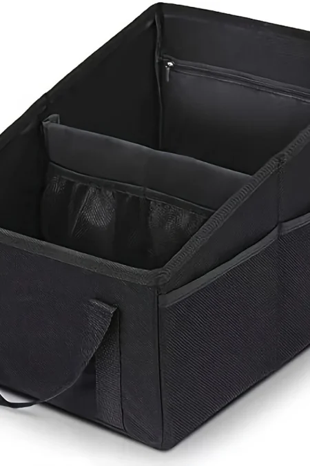16L Car Trunk Storage Box Foldable Oxford Layout Storage Box With Handle Multifunctional Universal Seat Storage Box