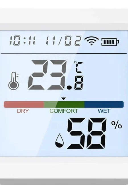 Tuya ZigBee3.0 Smart Home Temperature Humidity Sensor with Backlight LCD Display Voice Control with Alexa Google Home an