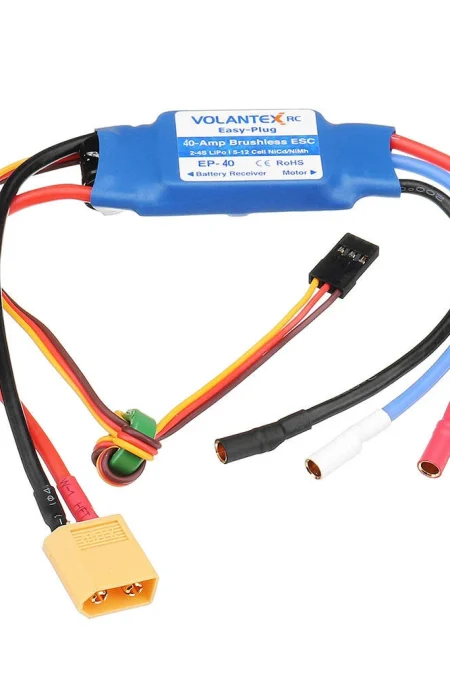 Volantex Easy Plug 40A 2-4S Brushless ESC With XT60 Plug 180 Dupont Cable For TrainStar Ascent 747-8 1400mm RC Airplane