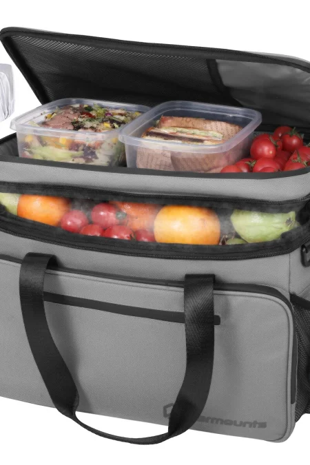 WARMOUNTS Soft Cooler Bag Insulated 48 Cans w/ Insulating Cover, Upgraded Leakproof Camping Cooler Bag 2 Compartment for