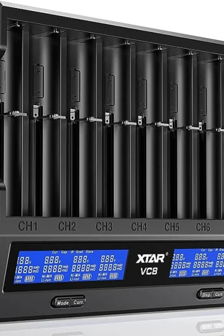 XTAR VC8 21700 18650 Intelligent Battery Charger Type-C Fast Charging Smart Charger LCD Display Li-ion IMR Ni-MH Ni-Cd A