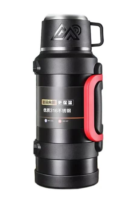 Xmund 1.7L Large Capacity Stainless Steel Thermos Bottle with Handle Outdoor Portable Large Capacity Thermal Water Bottl