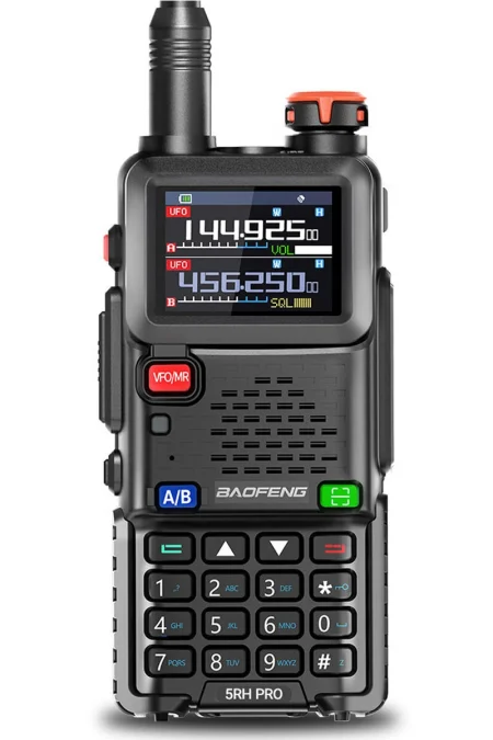 Baofeng UV-5RH PRO GPS Walkie Talkie Multi Band Wireless Copy Frequency NOAA Long Range Two Way Ham Radio Rechargeable P