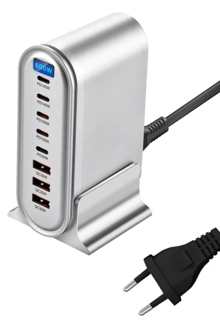 [GaN Tech] Bakeey YMX-613 600W 8-Port USB PD Charger 3USB-A+5USB-C PD QC Fast Charging Digital Display Desktop Charging