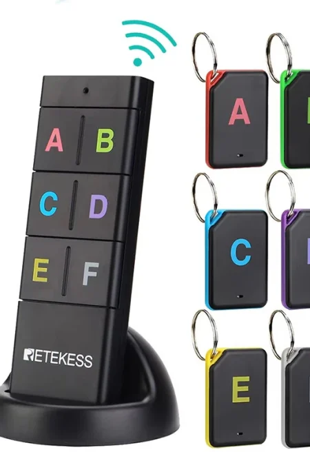 RETEKESS TH104 Wireless Key Finder RF Key Locator Pet Tracker Wallet Tracker Remote Control 1 RF Transmitter 6 Receiver