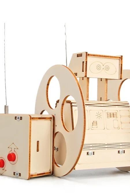 Wooden Remote Controlled Balancing Robot Model Assembly Kit DIY Children's Science Experiment Education Puzzle Toy Stude