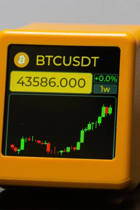 WiFi Weather Clock Stocks Exchange Rates Bitcoin Cryptocurrency Price Tracking Display Smart Weather Clock with Touch Bu