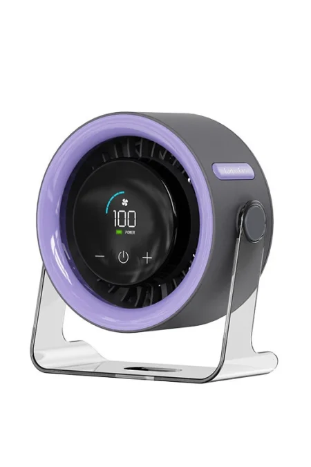 Portable Turbo Fan with Digital Display 100-Speed Mini Air Circulator for Wall Mount & Desktop Use, Quiet and Powerful