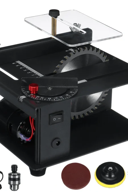EU Plug 200W Mini Table Saw 3000RPM 0-90° Angle Adjustable Height adjustable for Wood Plastic Acrylic Cutting