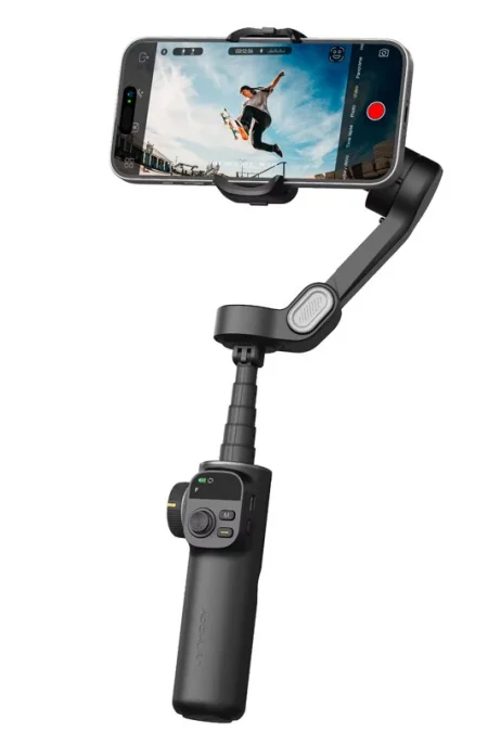 AOCHUAN Smart X2 3-Axis Smartphone Gimbal Built-in Extension Rod OLED Display Anti-shake Technology for iOS and Android
