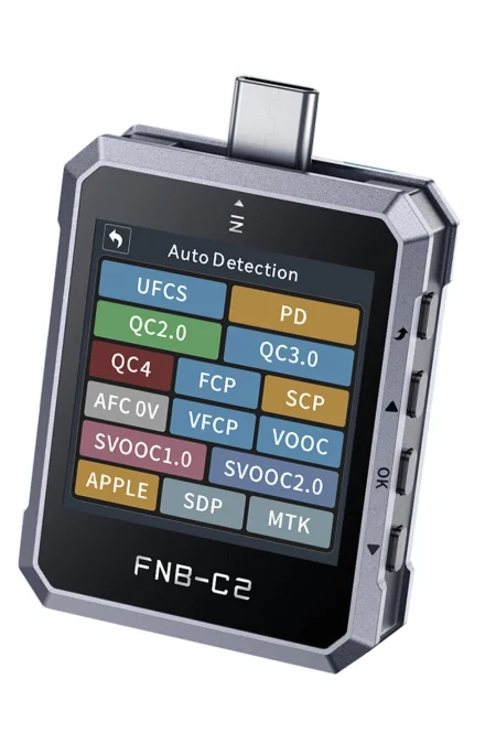 FNIRSI FNB-C2 USB Type-C Tester PD3.1 Fast Charging Voltage Current Power Analyzer 50V Support PC Data Logging E-Marker