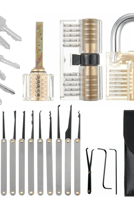 5/19/25PCS Unlocking Locksmith Practice Lock Pick Key Extractor Padlock Lockpick Tool Kits