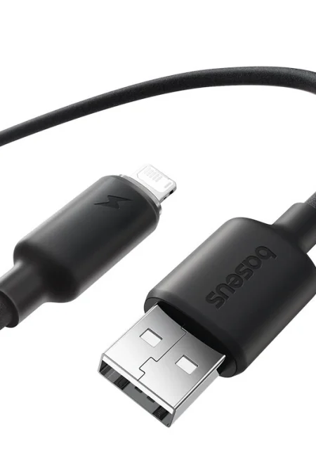 Baseus Foamed Silicone Series 2.4A USB-A to iP Cable Fast Charging Data Transmission Copper Core Line 1M/2M Long for iPh