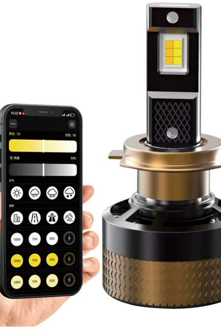 INFITARY Car LED Headlight IP68 Waterproof Bluetooth 5.0 APP Control Color Temperature Adjustment Automotive Headlights