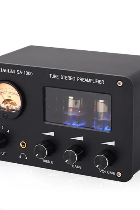 PJ.MIAOLAI SA-1000 6H3N Tube Preamplifier HiFi 4 Input 2 Output VU Meter Headphone Amplifier Audiophile Sound Quality Al