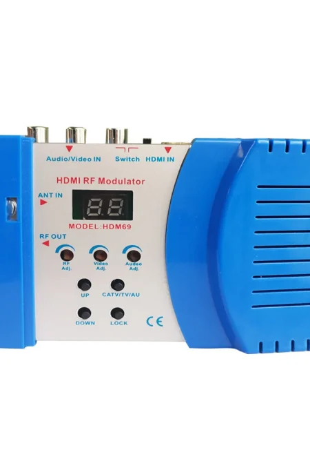 HDMI/AV to RF HD Modulator HDM69L Adjustable Output Wide VHF/UHF Frequency Range PAL Format Support Plug-and-Play Instal