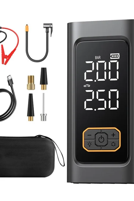 Portable 8000A Car Jump Starter with Air Compressor 88W 150PSI Digital Tire Inflator Type-C Power Bank for Auto Truck