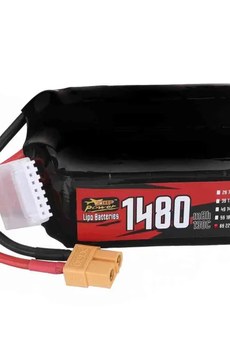 ZOP Power 22.2V 1480mAh 130C 6S LiPo Battery XT60 Plug for RC Drone