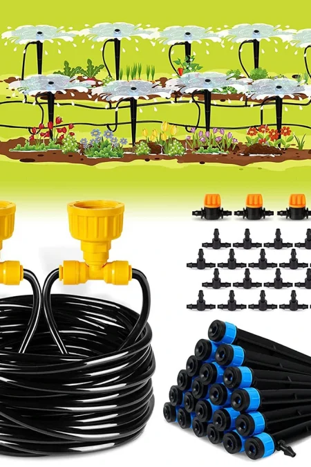28m DIY Garden Flowering Water Dripping Spraying Irrigation System Greenhouse Planting