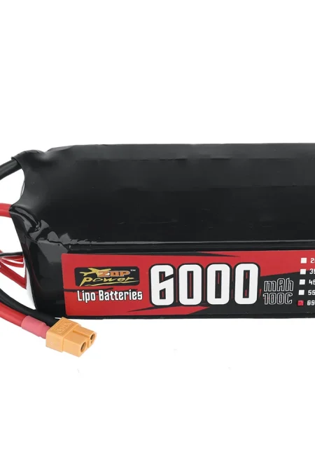 ZOP Power 22.2V 6000mAh 100C 6S LiPo Battery XT60 Plug with T Plug Adapter for RC FPV Racing Drone Airplane