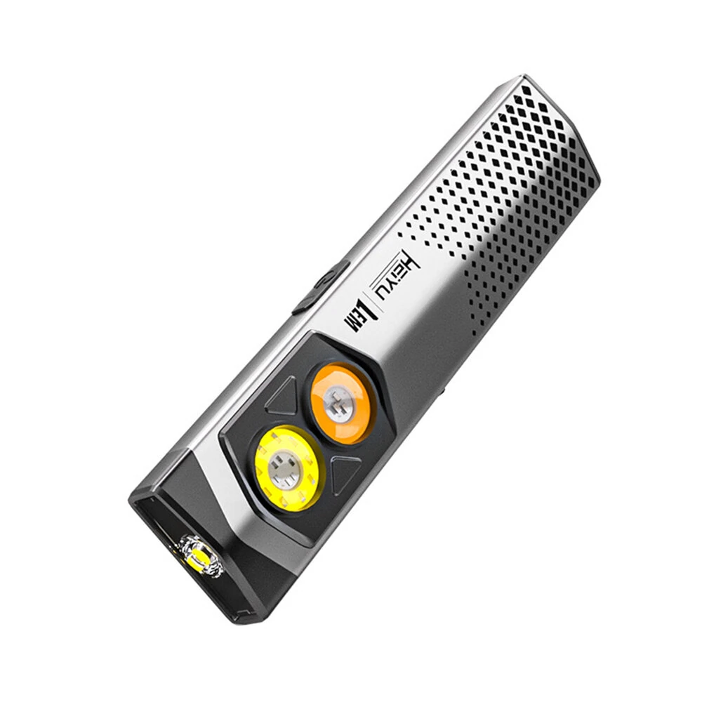 USB Rechargeable LED Multiple Colors Flashlight with Magnet and Hook Life Waterproof With Red light Power Bank Repairing
