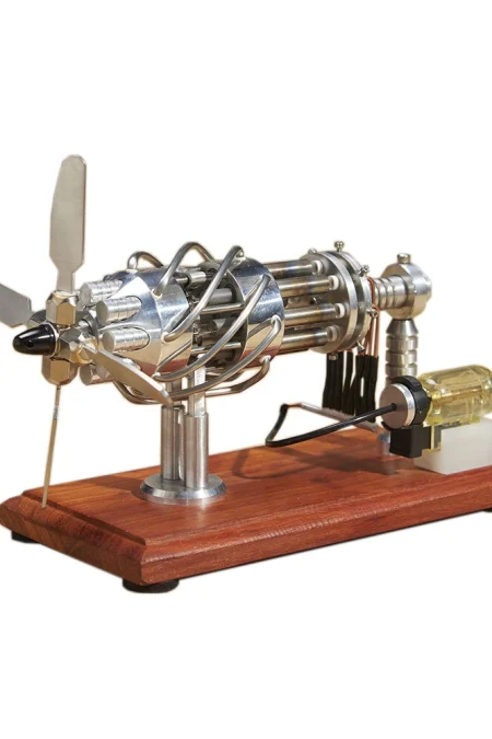 16 Cylinder Swash Plate Stirling Engine Model Quartz Glass Hot Air Creative Motor Engine GeneratorSingle / Double Gas