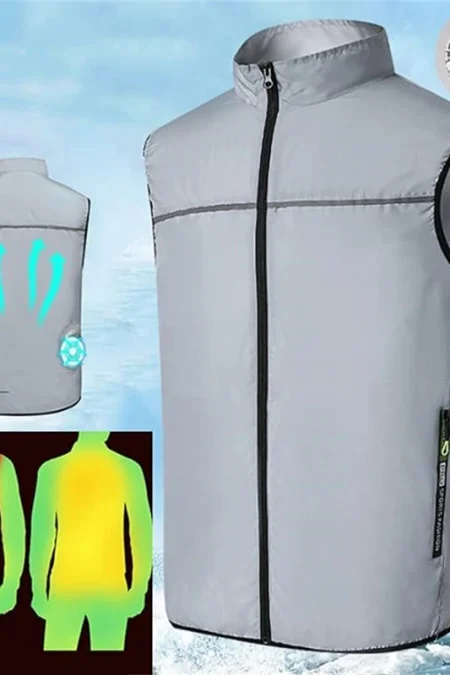 TENGOO Air Conditioning Clothing Vest Three Wind Speeds Heatproof Cooling Clothing USB Charging Sun Protection Continuou