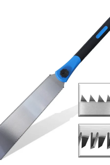 Heavy Duty Double-Sided Hand Saw High Hardness Manganese Steel Blade Efficient Tri-Grinding Teeth Comfortable TPR Handle
