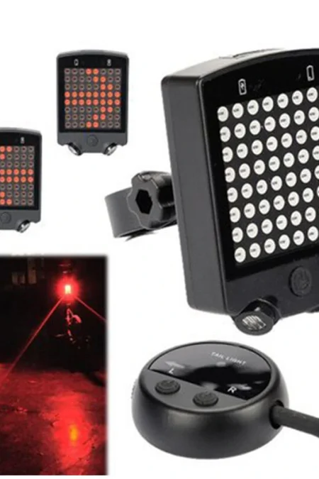BENGGUO Bike Taillight 650mAh Battery 3 Light Modes Waterproof Turn Signal Warning Bicycle Rear Light with Wireless Remo