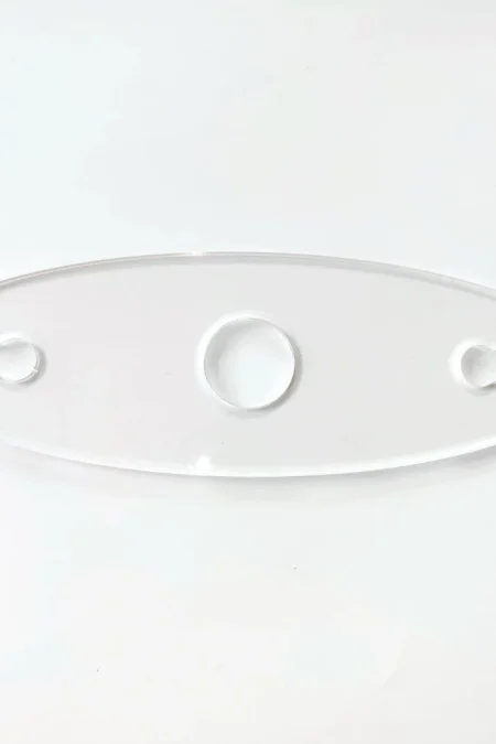 Transparent Acrylic Router Template Oval Handle Round Hollow Design Precision Woodworking Cutting Tools Router Inlay Tem