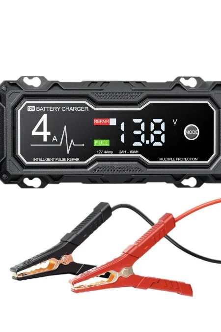 Corebox 12V 4A Intelligent Repair Charger Start-Stop Motorcycle Protector Battery Charger for Lead-acid Battery