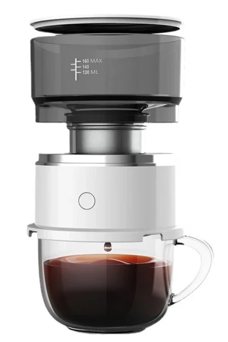 Portable Electric Outdoor Drip Coffee Maker for Home Office, Espresso Coffee Machine Mini Coffee Maker with Tritan Water